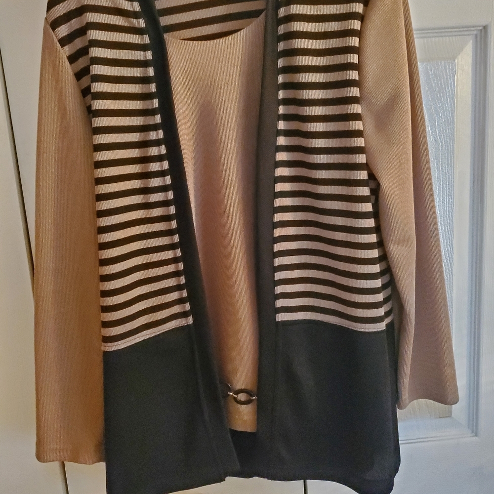 Dress Savvy Knit Top,layered Look S 10 - Picture 7 of 7